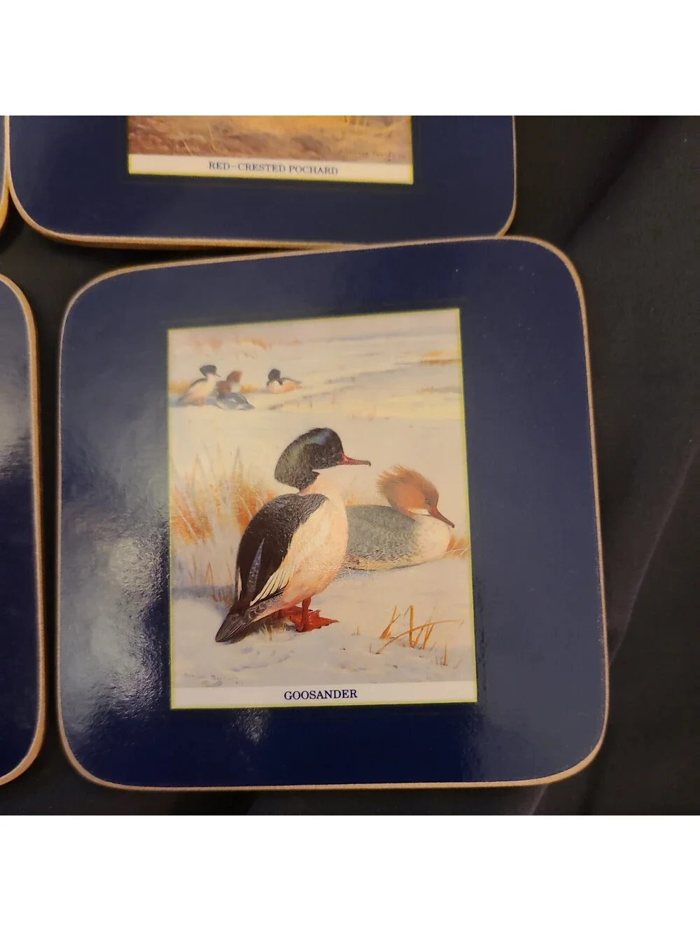 Vintage Cloverleaf Coasters Thorburn's Diving Ducks  Set of 6 Made in the UK